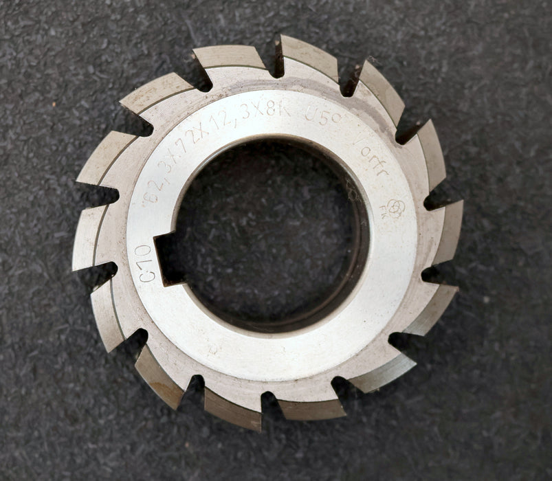 Bild des Artikels HENTZEN-Keilwellen-Formfräser-8-Keile-62,3x22x12,3mm-mit-Höcker-Vorfräser
