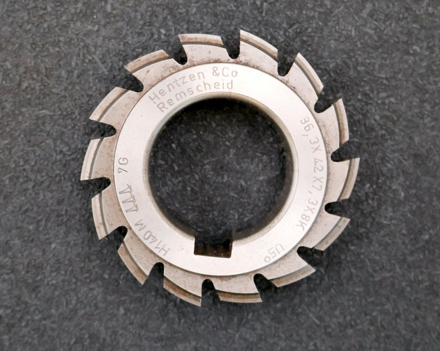 Bild des Artikels HENTZEN-Keilwellen-Formfräser-8-Keile-36,3x42x7,3mm-mit-Höcker-Ø80x20xØ40mm