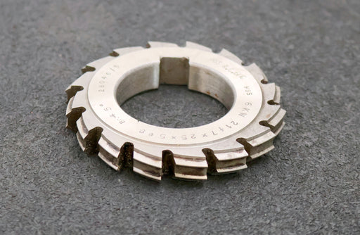 Bild des Artikels RAXA-GARANT-Keilwellen-Formfräser-6-Keile-21f7x25x5e8mm-mit-Höcker-Ø76x12xØ40mm