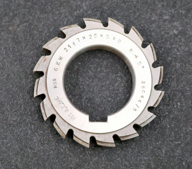 Bild des Artikels RAXA-GARANT-Keilwellen-Formfräser-6-Keile-21f7x25x5e8mm-mit-Höcker-Ø76x12xØ40mm