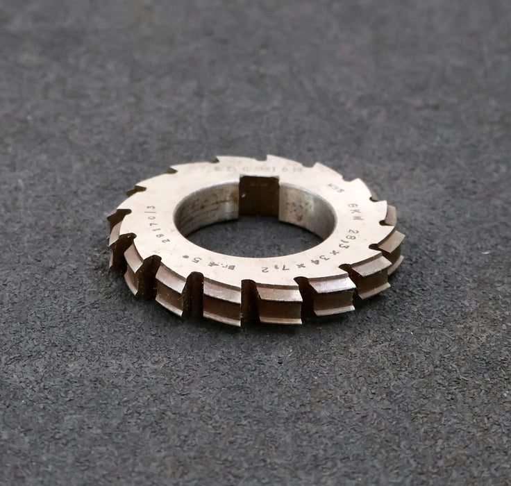 Bild des Artikels RAXA-GARANT-Keilwellen-Formfräser-6-Keile-28,3x34x7,2mm-mit-Höcker-Ø76x12xØ40mm