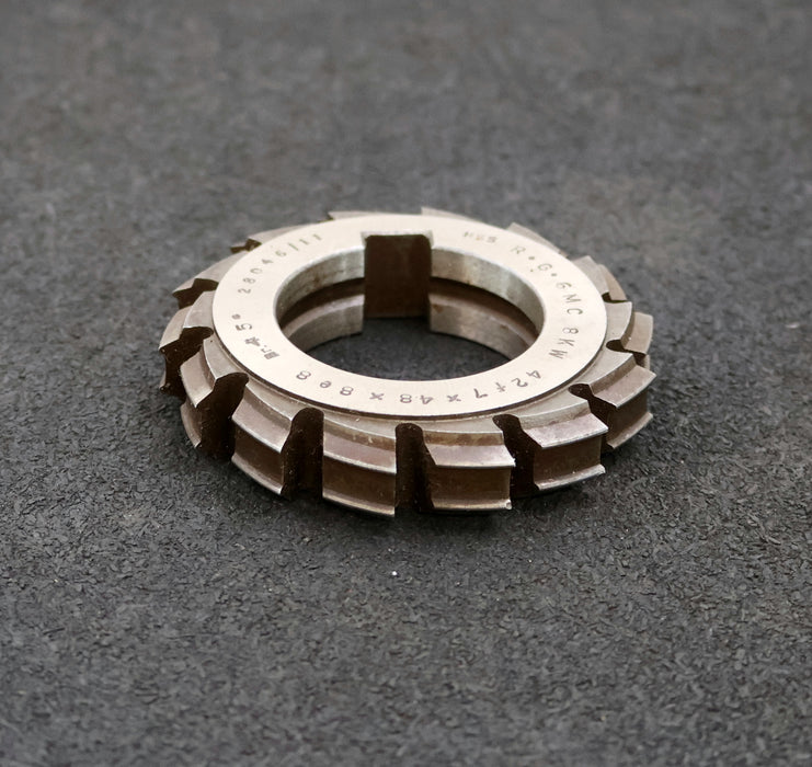 Bild des Artikels RAXA-GARANT-Keilwellen-Formfräser-8-Keile-42f7x48x8e8mm-mit-Höcker-Ø76x16xØ40mm