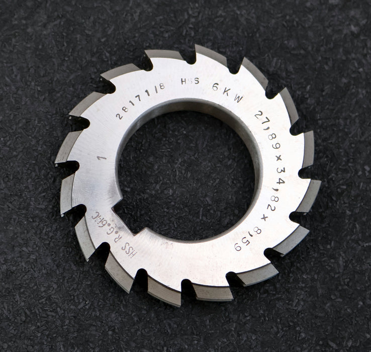 Bild des Artikels RAXA-GARANT-Keilwellen-Formfräser-6-Keile-27,89x34,82x8,59mm-Höcker-Ø76x12xØ40mm