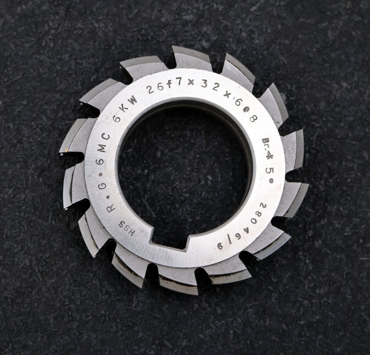 Bild des Artikels RAXA-GARANT-Keilwellen-Formfräser-6-Keile-26f7x32x6e8mm-mit-Höcker-Ø76x16xØ40mm