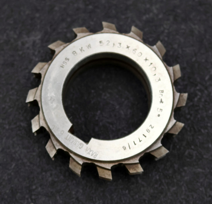 Bild des Artikels RAXA-GARANT-Keilwellen-Formfräser-8-Keile-52,3x60x10,3mm-mit-Höcker-Ø76x20xØ40mm