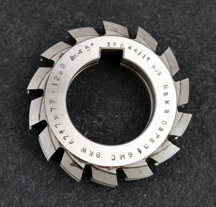 Bild des Artikels RAXA-GARANT-Keilwellen-Formfräser-8-Keile-62f7x72x12e8mm-Ø76x20xØ40mm-mit-Höcker