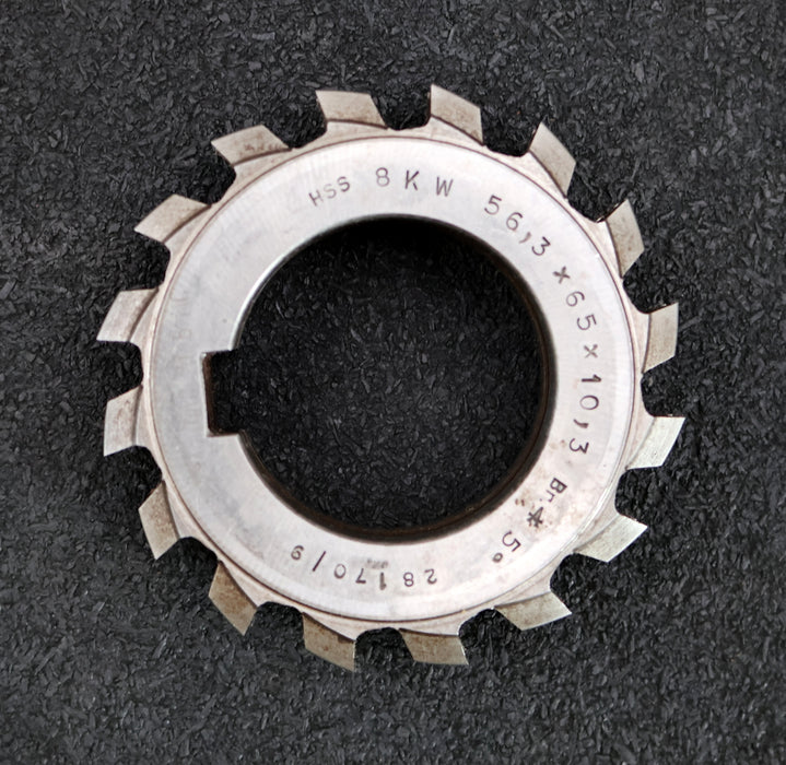 Bild des Artikels RAXA-GARANT-Keilwellen-Formfräser-8-Keile-56,3x65x10,3mm-mit-Höcker-Ø76x20xØ40mm