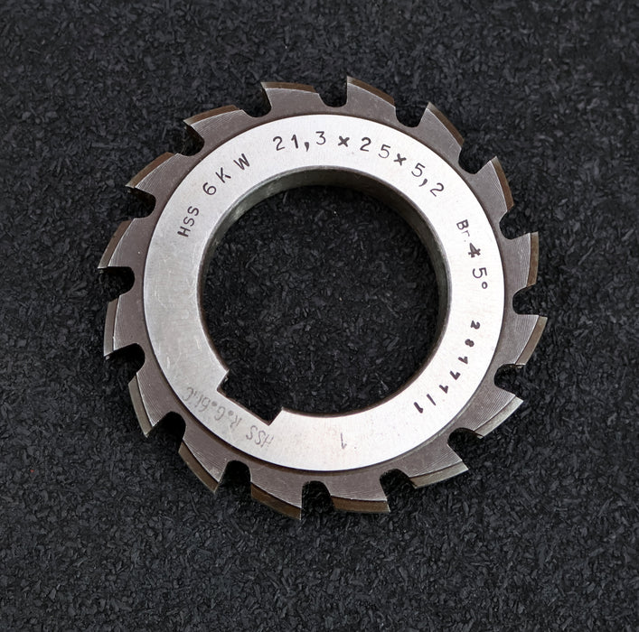 Bild des Artikels RAXA-GARANT-Keilwellen-Formfräser-6-Keile-21,3x25x5,2mm-mit-Höcker-Ø76x12xØ40mm
