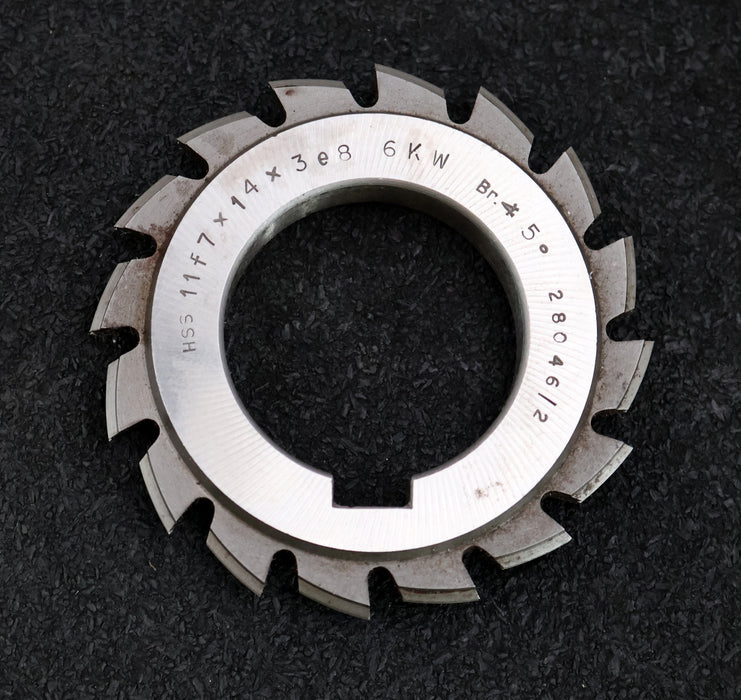 Bild des Artikels Keilwellen-Formfräser-6-Keile-11f7x14x3e8mm-mit-Höcker-Ø76x12xØ40mm-mit-LKN