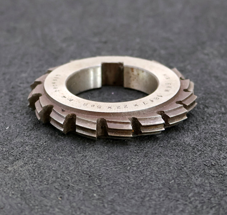 Bild des Artikels Keilwellen-Formfräser-6-Keile-18f7x22x5e8mm-mit-Höcker-Ø76x12xØ40mm-mit-LKN