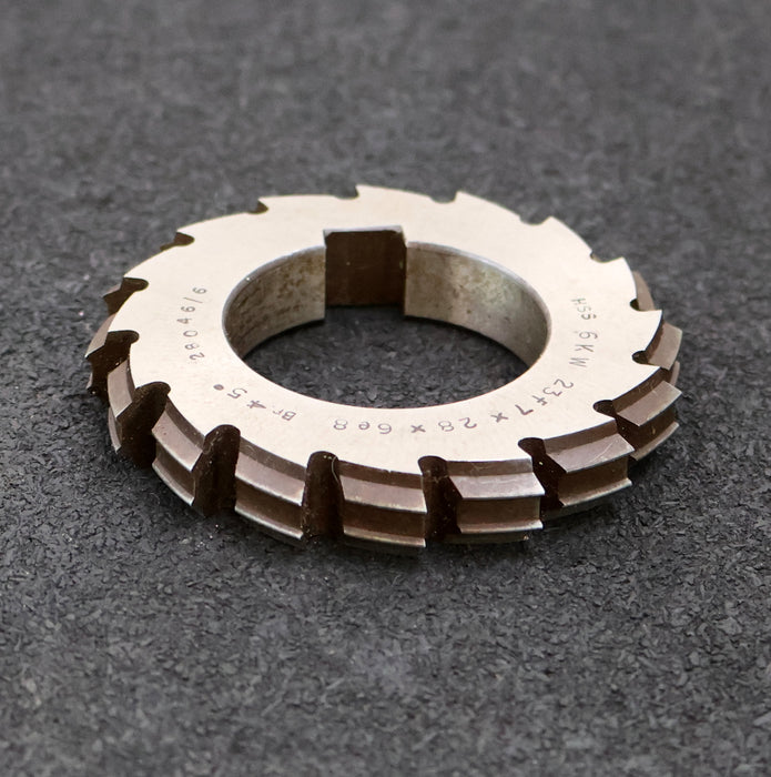 Bild des Artikels Keilwellen-Formfräser-6-Keile-23f7x28x6e8mm-mit-Höcker-Ø76x12xØ40mm-mit-LKN