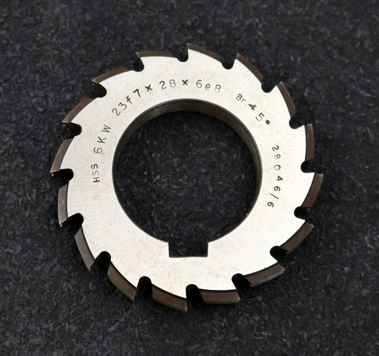 Bild des Artikels Keilwellen-Formfräser-6-Keile-23f7x28x6e8mm-mit-Höcker-Ø76x12xØ40mm-mit-LKN