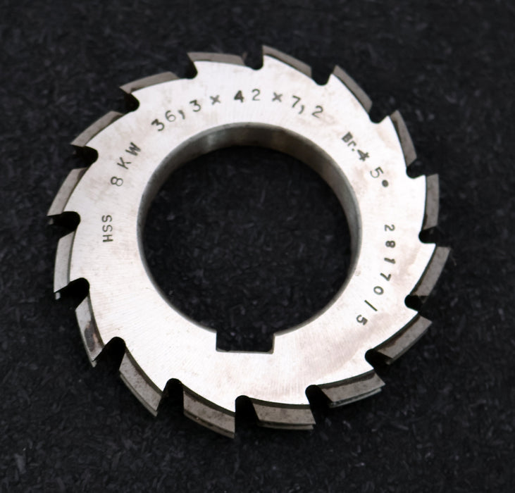 Bild des Artikels Keilwellen-Formfräser-8-Keile-36,3x42x7,2mm-mit-Höcker-Ø76x12xØ40mm-mit-LKN