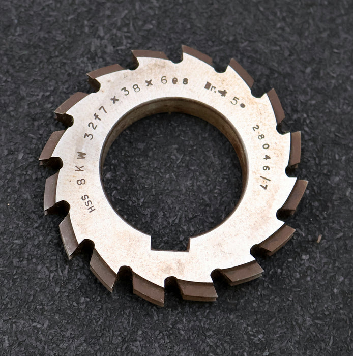 Bild des Artikels Keilwellen-Formfräser-8-Keile-32,7x38x6e8mm-mit-Höcker-Ø76x12xØ40mm-mit-LKN