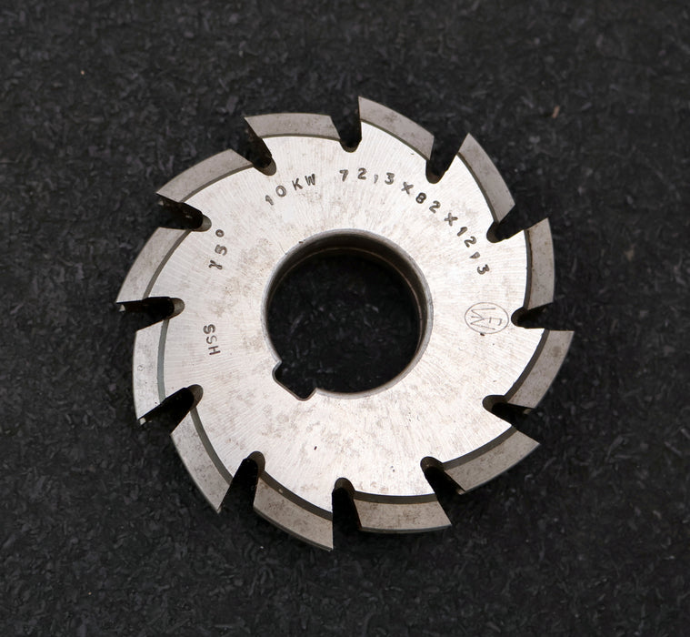 Bild des Artikels FETTE-Keilwellen-Formfräser-10-Keile-72,3x82x12,3mm-mit-Höcker-Ø80x18xØ27mm