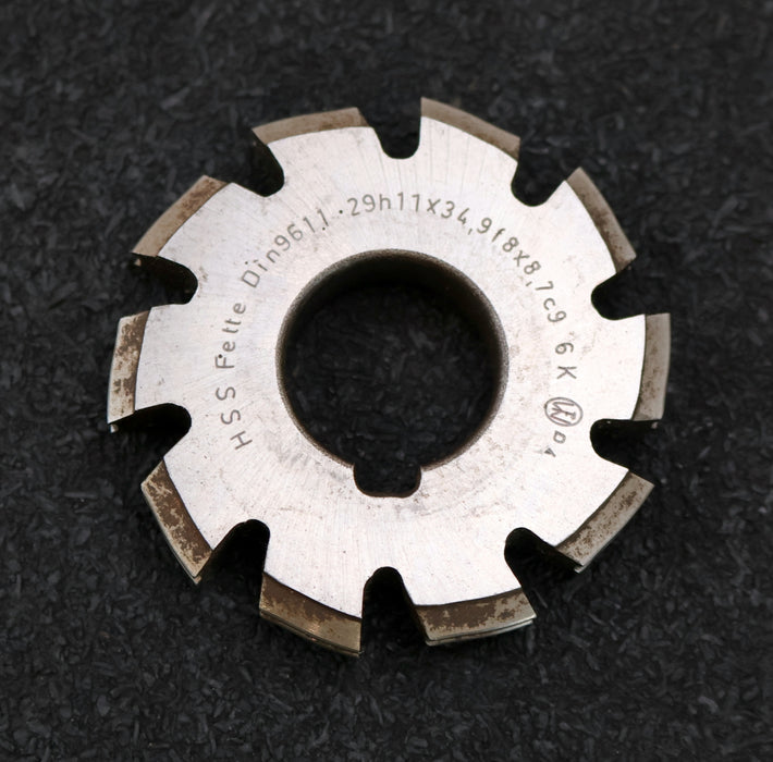 Bild des Artikels FETTE-Keilwellen-Formfräser-6-Keile-29h11x34,9f8x8,7c9mm-mit-Höcker-Ø60x11xØ22mm