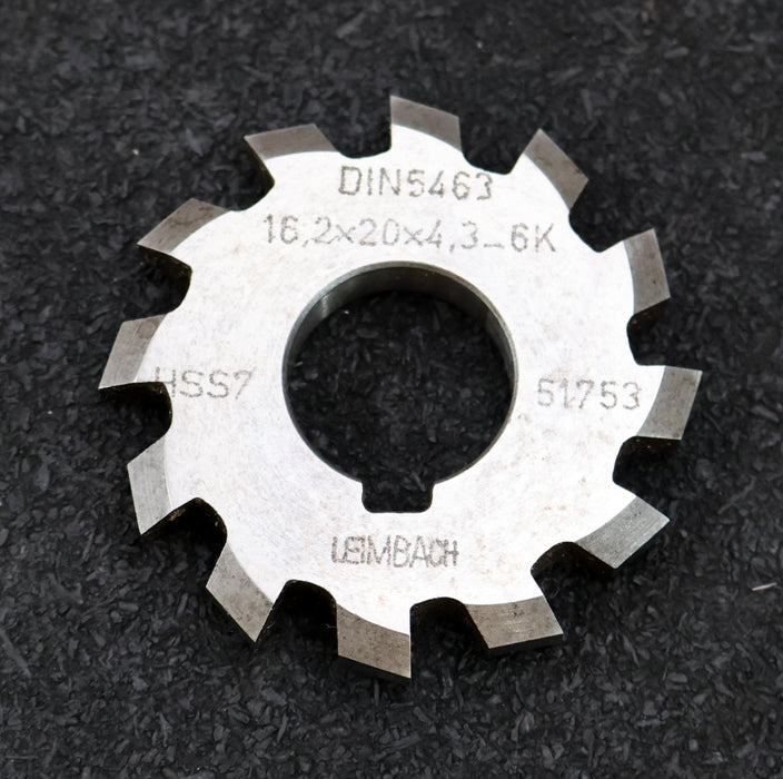 Bild des Artikels LEIMBACH-Keilwellen-Formfräser-6-Keile-16,2x20x4,3-Ø59x9xØ22mm-mit-LKN
