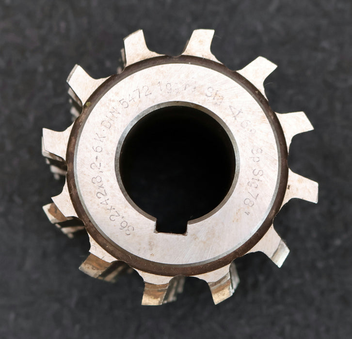 Bild des Artikels Keilwellen-Wälzfräser-6-Keile-36,2x42x8,2mm-mit-Höcker-Ø67x57xØ27mm-mit-LKN