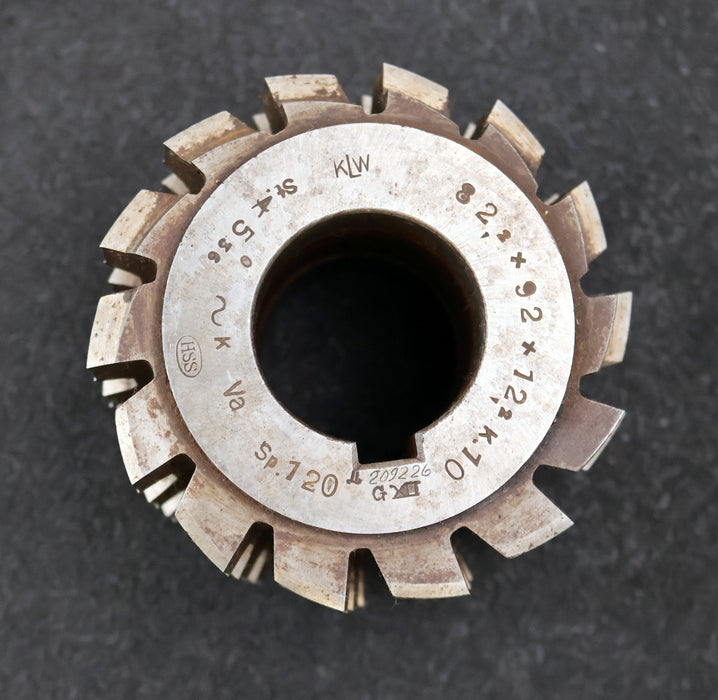 Bild des Artikels Keilwellen-Wälzfräser-10-Keile-82,2x92x12,2mm-mit-Höcker-Ø100x80xØ40mm-LKN