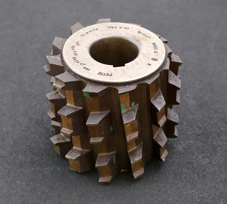 Bild des Artikels FETTE-Keilwellen-Wälzfräser-12-Keile-200j7x218a11x24p7mm-DIN5463-mit-Höcker