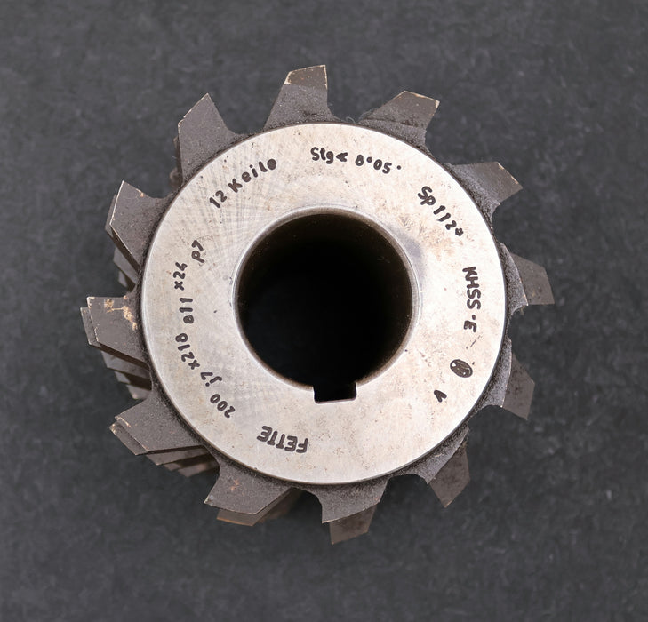 Bild des Artikels FETTE-Keilwellen-Wälzfräser-12-Keile-200j7x218a11x24p7mm-DIN5463-mit-Höcker