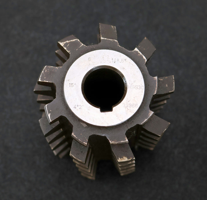Bild des Artikels Zahnrad-Wälzfräser-gear-hob-m=-6mm-15°-EGW-Ø97x102xxØ27mm-mit-LKN-9-Spannuten