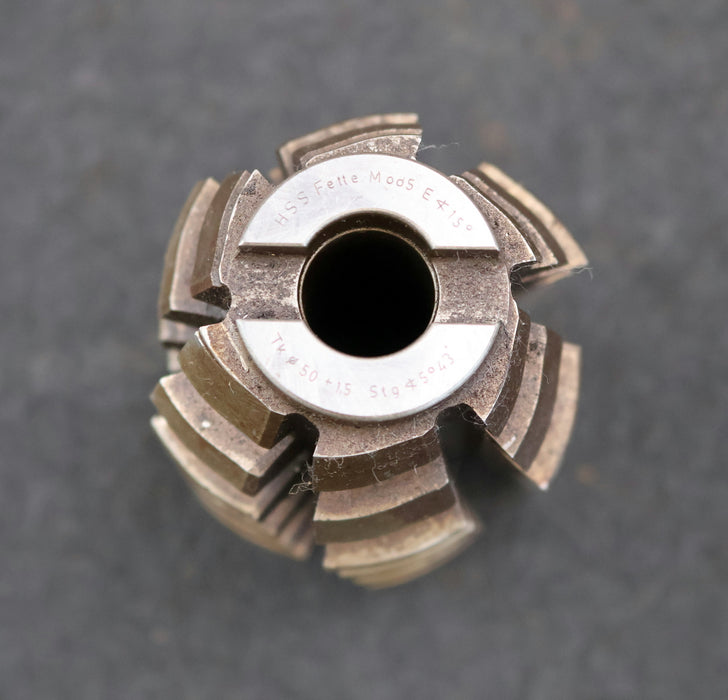 Bild des Artikels FETTE-Schneckenrad-Wälzfräser-worm-wheel-hob-m=-5mm-15°-EGW-TkØ-50-+-1,5mm
