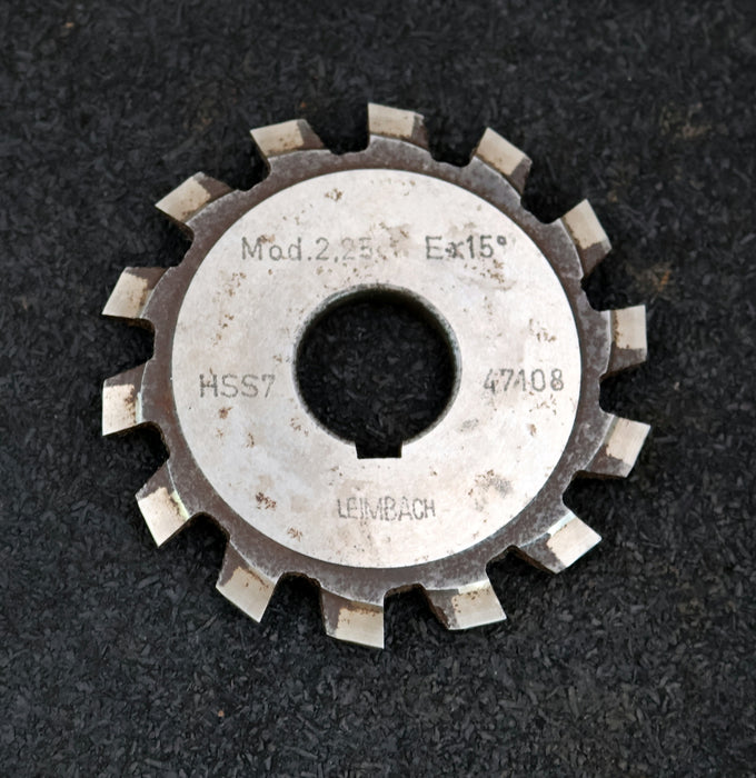 Bild des Artikels LEIMBACH-Zahnstangen-Formfräser-m=-2,25mm-15°-EGW-Ø79x8xØ22mm-mit-LKN
