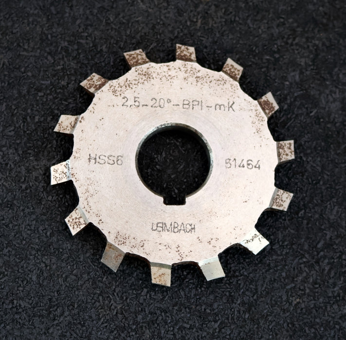 Bild des Artikels LEIMBACH-Zahnstangen-Formfräser-rack-milling-cutter-m=-2,5mm-20°-EGW-Ø76x8xØ22mm