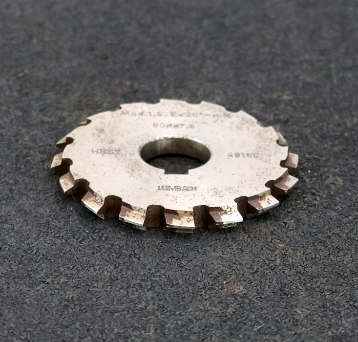 Bild des Artikels LEIMBACH-Zahnstangen-Formfräser-m=-1,5mm-20°-EGW-Ø80x7,5xØ22mm-16-Spannuten