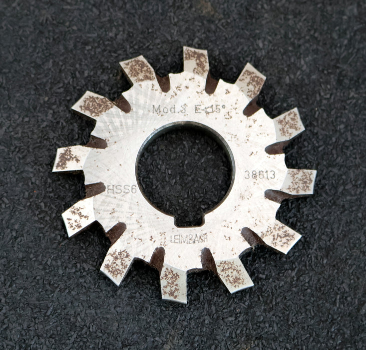 Bild des Artikels LEIMBACH-Zahnstangen-Formfräser-rack-milling-cutter-m=-3mm-15°-EGW-Ø76x7,5xØ27mm