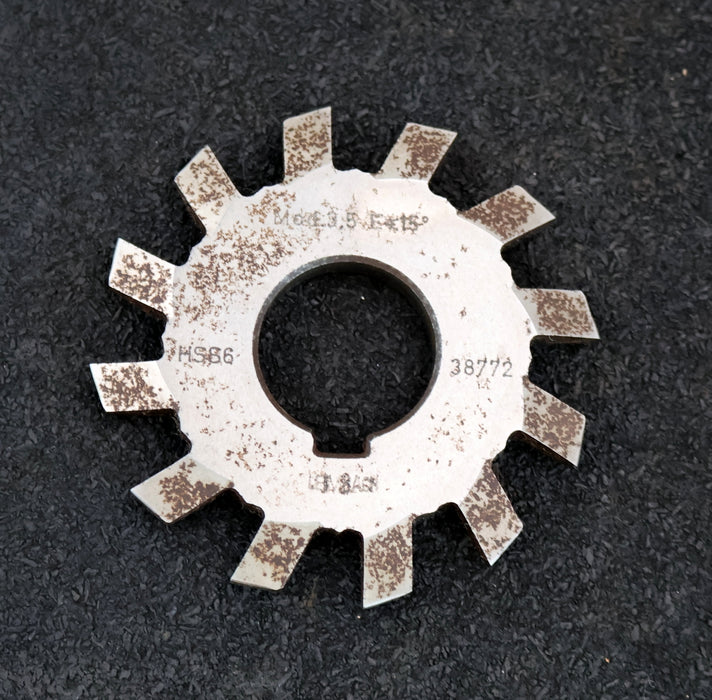 Bild des Artikels LEIMBACH-Zahnstangen-Formfräser-m=-3,5mm-15°-EGW-Ø78x8,5xØ27mm-12-Spannuten