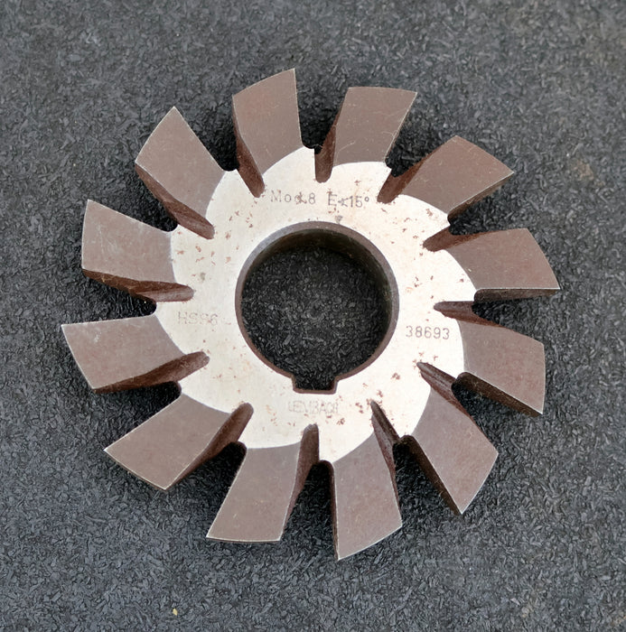 Bild des Artikels LEIMBACH-Zahnstangen-Formfräser-m=-8mm-15°-EGW-Ø108x18,5xØ32mm-12-Spannuten