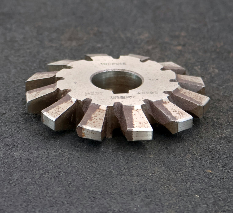 Bild des Artikels LEIMBACH-Zahnstangen-Formfräser-rack-milling-cutter-m=-7mm-15°-EGW-Ø100x18xØ27mm