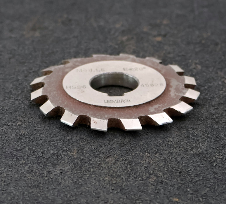 Bild des Artikels LEIMBACH-Zahnstangen-Formfräser-m=-1,5mm-20°-EGW-16-Spannuten-Ø80x7,5xØ22mm