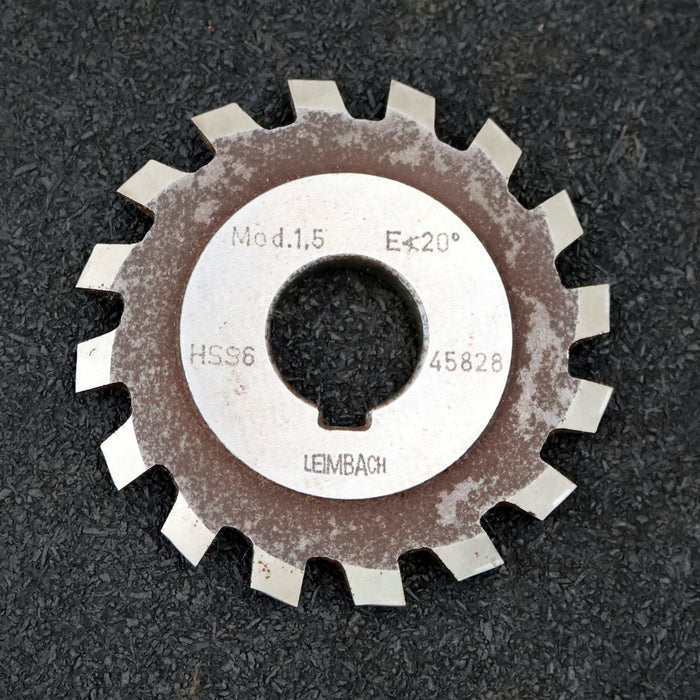 Bild des Artikels LEIMBACH-Zahnstangen-Formfräser-m=-1,5mm-20°-EGW-16-Spannuten-Ø80x7,5xØ22mm
