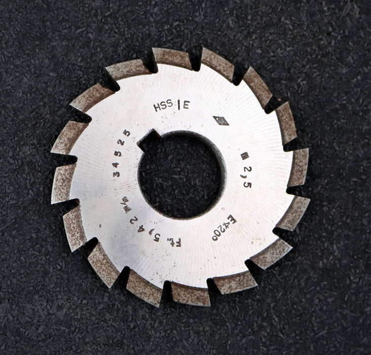 Bild des Artikels DOLD-Zahnstangen-Formfräser-rack-milling-cutter-m=-2,5mm-20°-EGW-Ø85x8xØ27mm