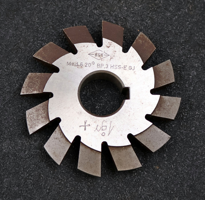 Bild des Artikels B&H-Zahnstangen-Formfräser-rack-milling-cutter-m=-6mm-20°-EGW-Ø101x18xØ27mm
