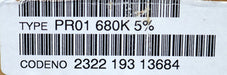 Bild des Artikels 500x-Metallschichtwiderstände-680kΩ-680000-Ohm-Toleranz-5%-Model-PR01-unbenutzt