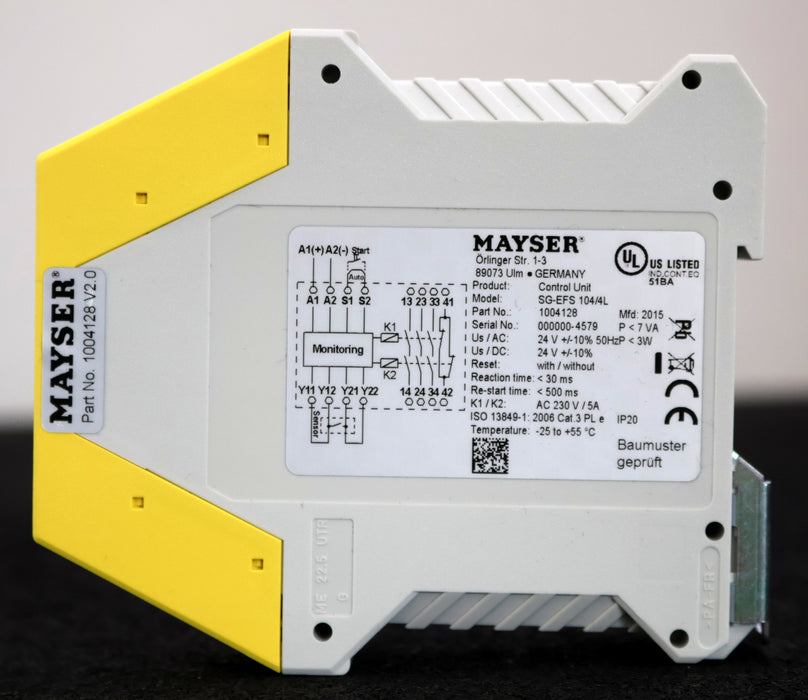 Bild des Artikels MAYSER-Sicherheitsschaltgerät-Typ-SG-EFS-104/4L-Part.Nr.-1004128-unbenutzt-+-OVP