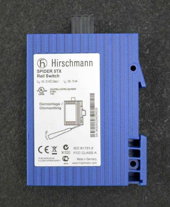 Bild des Artikels HIRSCHMANN-Ethernet-Switch-Spider-5TX-9,6-32VDC-230-75mA-unbenutzt-in-OVP