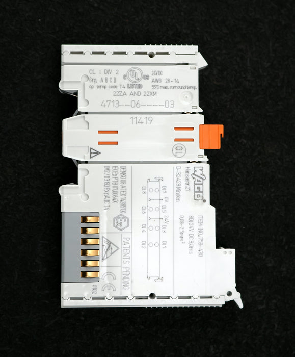 Bild des Artikels WAGO-Feldbus-Eingangsklemme-Item-No.-753-430-8DI-24VDC-3,0ms-unbenutzt-in-OVP