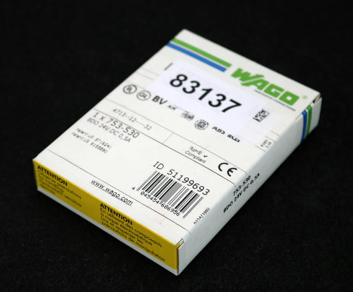 Bild des Artikels WAGO-Feldbus-Ausgangsklemme-Item-No.-753-530-8DO-24VDC-0,5A-unbenutzt-in-OVP