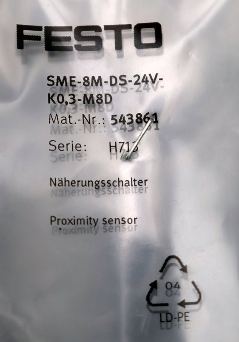 Bild des Artikels FESTO-3x-Näherungsschalter-SME-8M-DS-24V-K0,3-M8D-Art.Nr.-543861-unbenutzt
