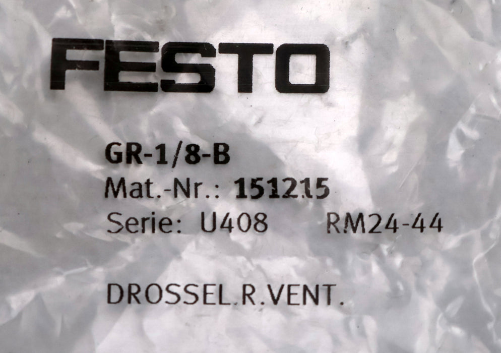 Bild des Artikels FESTO-3x-Drossel-Rückschlagventil-GR-1/8-B-Art.Nr.-151215-unbenutzt