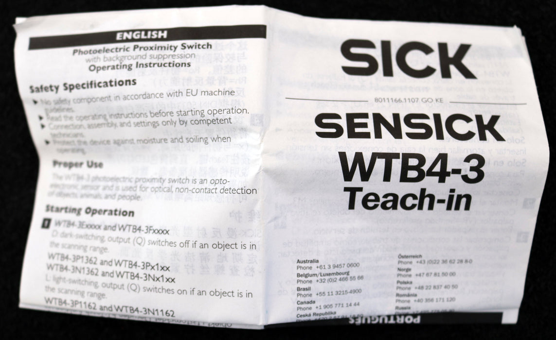 Bild des Artikels SICK-Reflexions-Lichttaster-WTB4-3P2262-10…30VDC-out-100mA-unbenutzt-in-OVP