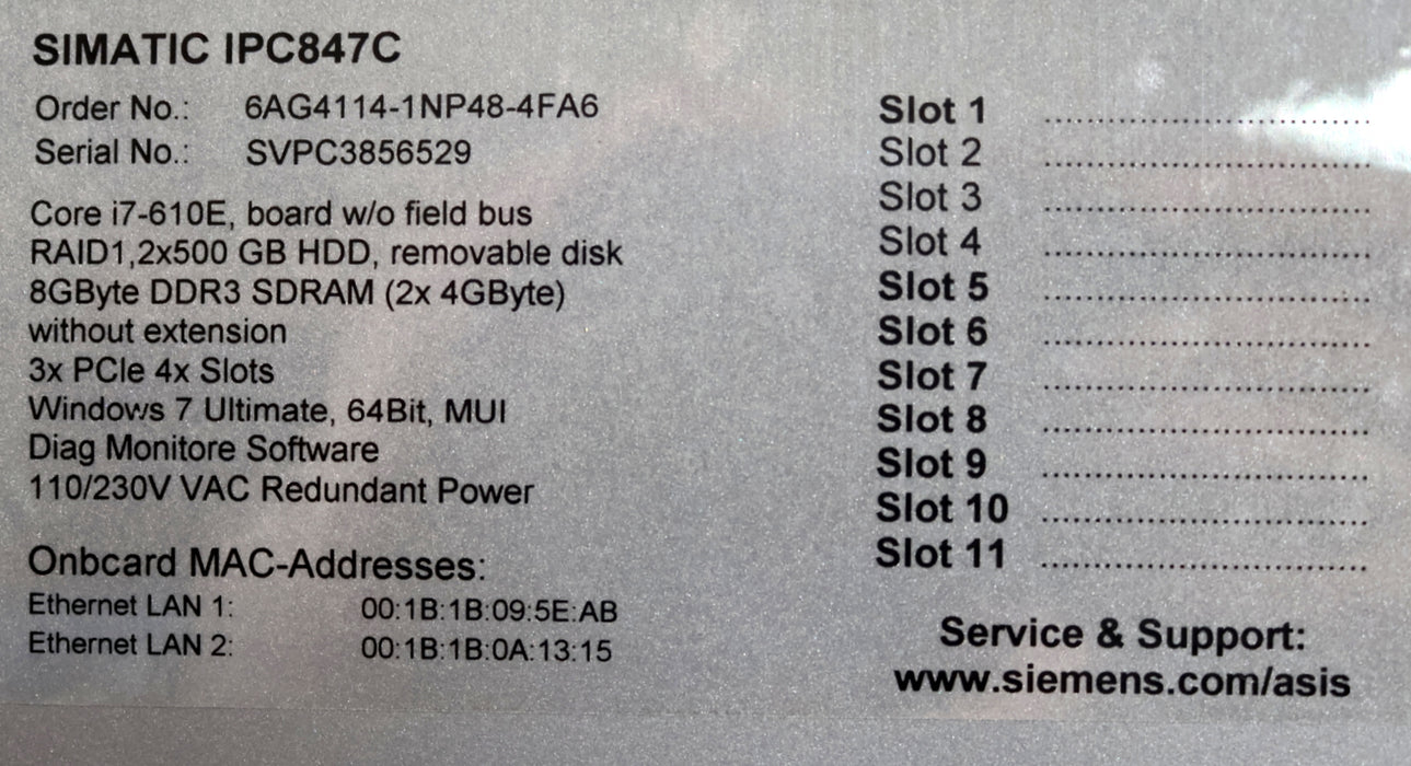 Bild des Artikels SIEMENS-SIMATIC-IPC847C-Rack-PC-6AG4114-1NP48-4FA6-Vers.-12-Core-i7-610E