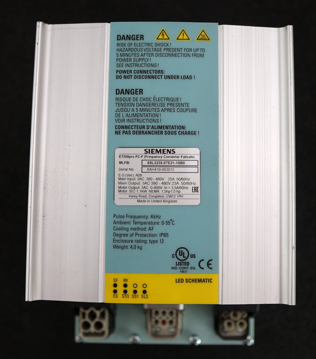 Bild des Artikels SIEMENS-ET200pro-FC-F-Frequenzumrichter-6SL3235-0TE21-1SB0-Input-380-480V