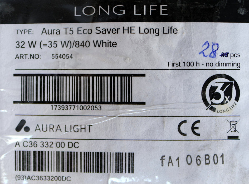 Bild des Artikels LONG-LIFE-28x-Leuchtstofflampe-Type-Aura-T5-Eco-Saver-HE-Art.Nr.-554054-32W