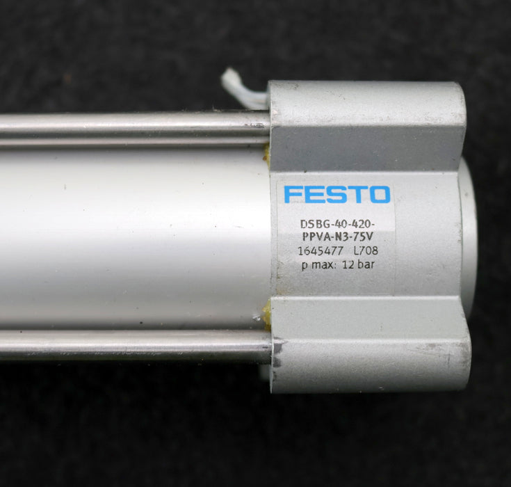 Bild des Artikels FESTO-Normzylinder-DSBG-40-420-PPVA-N3-75V-Mat.Nr.-1645477-KolbenØ-40mm